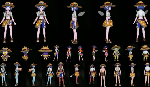夏仕様のセラフィになりきれる「夏の渚のシャツセット」が可愛すぎる！5種族+人間男の着用画像とカラーリング箇所を紹介
