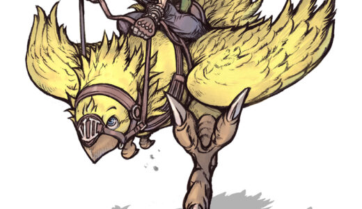 【VIIの年】 野村哲也氏による『FF7』クラウド×『ドラクエ7』主人公コラボイラスト公開。ふたりの『VII』主人公がチョコボに乗る